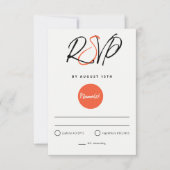 Red Sun und Old Sakura Wedding RSVP (Vorderseite)