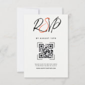 Red Sun und Old Sakura Wedding RSVP Karte (Rückseite)