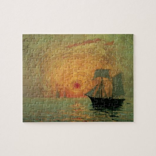 Red Sun von Maxime Maufra, Vintager Impressionismu Puzzle (Horizontal)