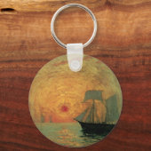 Red Sun von Maxime Maufra, Vintager Impressionismu Schlüsselanhänger (Vorderseite)