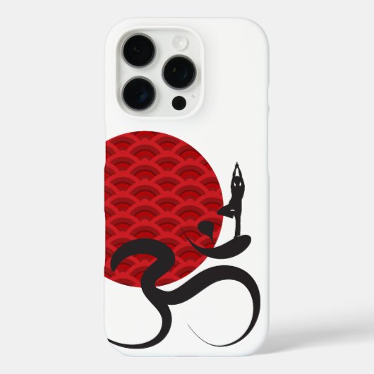 Red Sun Yoga Spiritual Indian Meditat Om Ohm Logo Case-Mate iPhone Hülle (Rückseite)