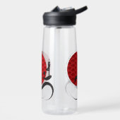 Red Sun Yoga Spiritual Indian Meditat Om Ohm Logo Trinkflasche (Links)