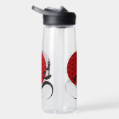 Red Sun Yoga Spiritual Indian Meditat Om Ohm Logo Trinkflasche (Rechts)