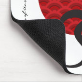 Red Sun Yoga Spiritual Indian Meditat Om Om Logo Mousepad (Ecke)