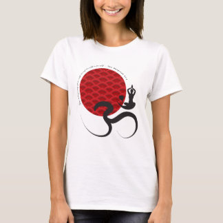 Red Sun Yoga Spiritual Indian Meditat Om Om Logo T-Shirt