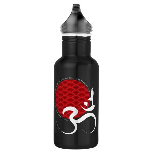 Red Sun Yoga Spirituelle indische Medizin Om / Om Edelstahlflasche (Rechts)