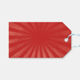 Red Sunburst Background – Vintage Retro Texture Geschenkanhänger