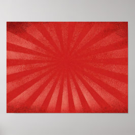 Red Sunburst Background – Vintage Retro Texture Poster
