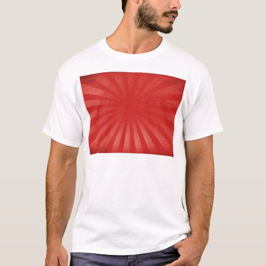 Red Sunburst Background – Vintage Retro Texture T-Shirt (Vorderseite)