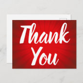 Red Sunburst Vielen Dank Postcard Postkarte (Vorne/Hinten)