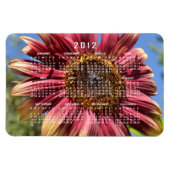 Red Sunflower Calendar Magnet (Horizontal)