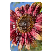 Red Sunflower Calendar Magnet (Vertikal)