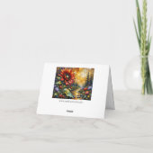 Red Sunflower in valley by stream Dankeskarte (Rückseite)