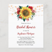 Red Sunflower Lights Budget Brautparty laden ein (Vorderseite)