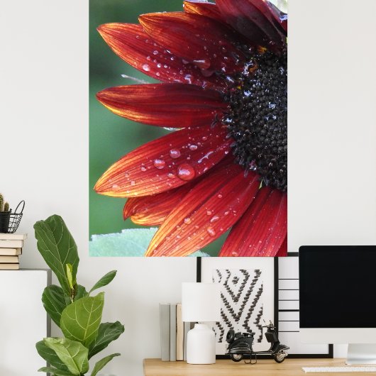 Red Sunflower Poster (Heimbüro)