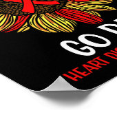 Red Sunflower Ribbon Poster (Ecke)