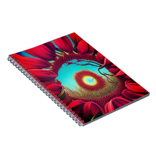 Red Sunflower Stargate Notizblock (Rechte Seite)