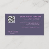 Red Sunglasser Optician Business Card Visitenkarte (Rückseite)