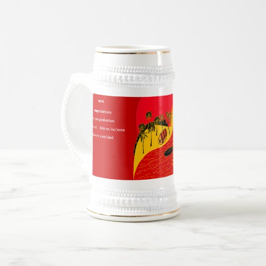 Red Sunset - Bierglas (Vorderseite Links)