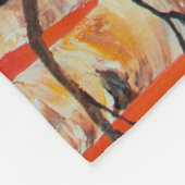 Red Sunset Birch Fleece Blanket (Ecke)