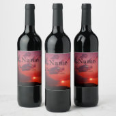 Red Sunset, Custom Wine Label Weinetikett (Flaschen)