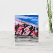 Red Sunset Dankeskarte (Vorderseite)