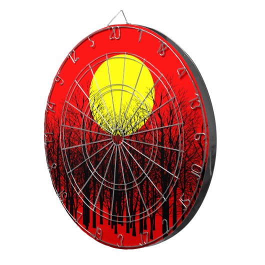 Red Sunset Dartscheibe (Vorderseite rechts)