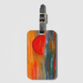 Red Sunset Gepäckstück Tag mit Visitenkartensteckp Gepäckanhänger (Vorderseite Vertikal)