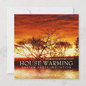 Red Sunset House Garden Party Einladung (Vorderseite)