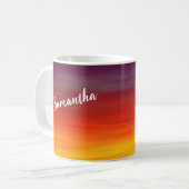 Red Sunset Individuelle Name Kaffee Tasse (Vorderseite Links)