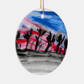 Red Sunset Keramik Ornament (Rechts)