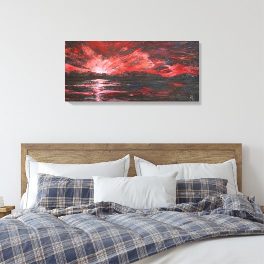 Red Sunset Leinwanddruck (Insitu (Schlafzimmer))