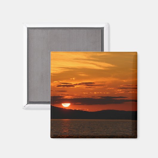Red Sunset Magnet (Vorderseite/Rückseite)