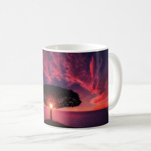 Red Sunset Name Kaffeetasse (VorderseiteRechts)