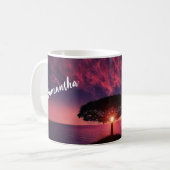 Red Sunset Name Kaffeetasse (Vorderseite Links)