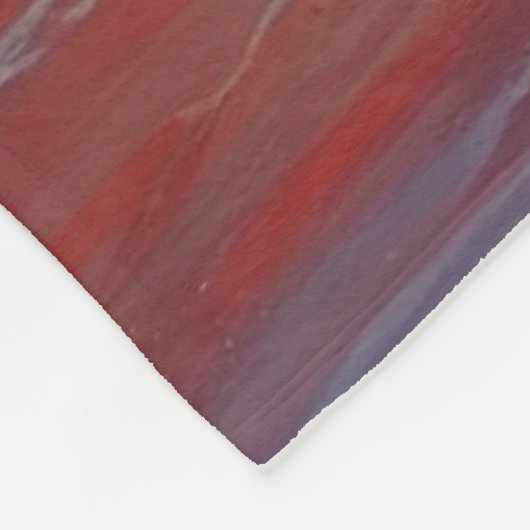 Red Sunset Ocean Seascape Malerei Artwork Fleecedecke (Ecke)