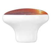 Red Sunset Ocean Seascape Malerei Artwork Keramikknauf (Seitenansicht)