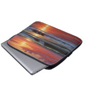 Red Sunset Ocean Seascape Malerei Artwork Laptopschutzhülle (Vorne Knopf)