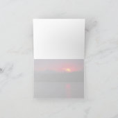 Red Sunset Olympic Mountains Jeder Anlass Leere Dankeskarte (Innenseite)