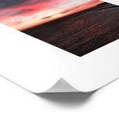 Red Sunset Pacific Sky Color Fotografy Poster (Ecke)