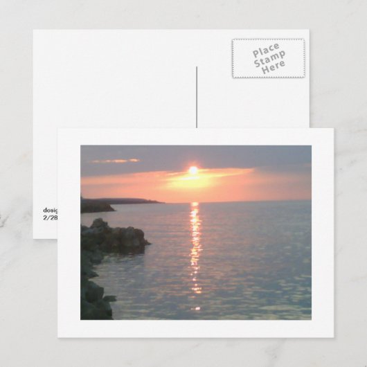 Red Sunset Postkarte (Vorne/Hinten)