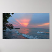 Red Sunset Print Poster (Vorne)