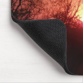 Red Sunset Silhouette Mouse Pad Mousepad (Ecke)