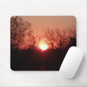 Red Sunset Silhouette Mouse Pad Mousepad (Mit Mouse)