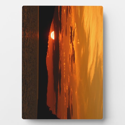 Red Sunset Tabletop Plaque mit Easel Fotoplatte (Vorderseite)