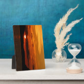 Red Sunset Tabletop Plaque mit Easel Fotoplatte (Seite)
