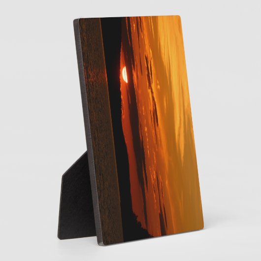 Red Sunset Tabletop Plaque mit Easel Fotoplatte (Seite)
