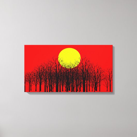 Red Sunset Wrapped Canvas Leinwanddruck (Vorderseite)