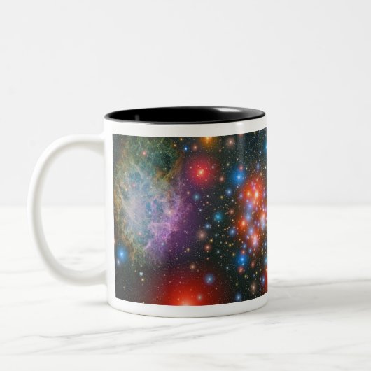 Red Super Giant Cluster Zweifarbige Tasse (Links)