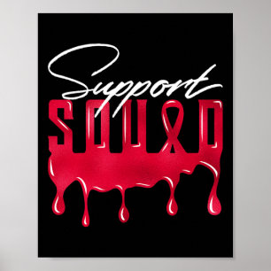 Red Support Squad Matching-T-Shirts Poster